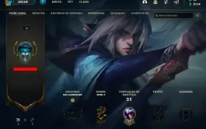 Conta gold lol season 12 com seju vitoriosa