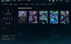 Conta gold lol season 12 com seju vitoriosa