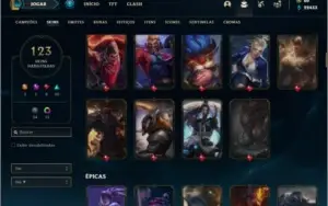 Conta LEVEL 795 com TODOS OS CHAMPS e 123 skins