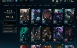 Conta LEVEL 795 com TODOS OS CHAMPS e 123 skins