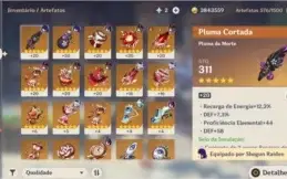 Genshin ar 47 com hutao, Raiden c2 com luz cortador de grama