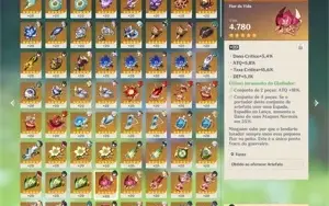 Conta level 56, Zhong, Xiao, Venti, kazuha e muito mais