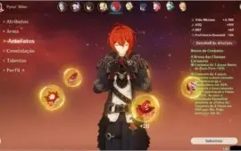 conta genshim AR 53 build perfeita com 3 5* dilluc cons 2