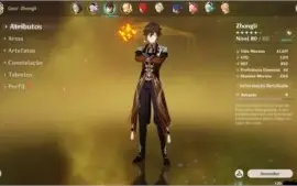 conta genshim AR 53 build perfeita com 3 5* dilluc cons 2