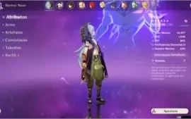conta genshim AR 53 build perfeita com 3 5* dilluc cons 2