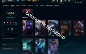 1684 Skins+Ahri VIP + Skins Raras(Pax, Silver Kayle, etc)