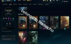 1684 Skins+Ahri VIP + Skins Raras(Pax, Silver Kayle, etc)