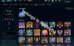 1684 Skins+Ahri VIP + Skins Raras(Pax, Silver Kayle, etc)