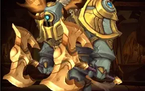 Set transmog wow - armadura de Placa + machadao dourado - p2