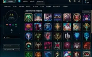 Conta LoL Platina com Skin Rara