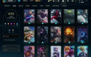 Unranked com TODOS os champs e 420 Skins( Nivel 398 )