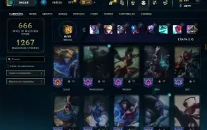 Unranked com TODOS os champs e 420 Skins( Nivel 398 )