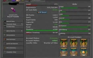 EK 279 skills 113 + RP 271 skills 115  - 35% Loyalty