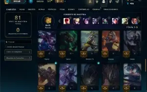 Platina 2 com 50 Champs e 13 Skins