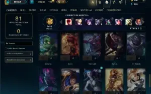 Platina 2 com 50 Champs e 13 Skins