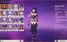 AR 46 - Shogun Raiden, Diluc, Keqing e Jean