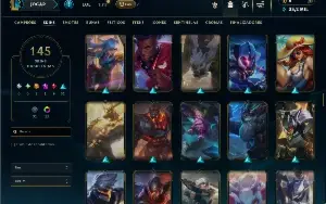 Unranked com 150 Champs e 145 Skins ( MAIN TOP )