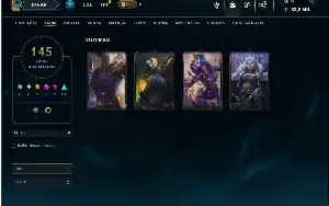 Unranked com 150 Champs e 145 Skins ( MAIN TOP )