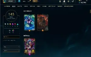 Unranked com 150 Champs e 145 Skins ( MAIN TOP )