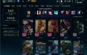 Unranked com 150 Champs e 145 Skins ( MAIN TOP )