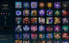 conta league of legends 305 skins, 691 icones, conta 2015