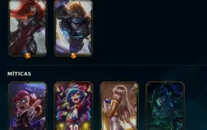 conta league of legends 305 skins, 691 icones, conta 2015