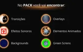 Pack Completo de Edição de Vídeos - Transições, Overlays Etc