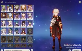 Conta com Hutao+Ganyu+Yelan(+Bis)+Kazuha ar 39