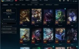 conta lol bem completa lv 314 137 champs e 47 skins (boas)