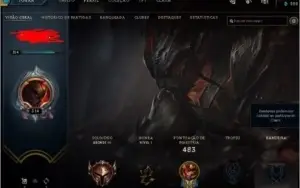 conta lol bem completa lv 314 137 champs e 47 skins (boas)