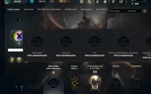 Unranked com 27 Champs e 4 Skins