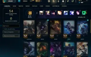 Unranked com 27 Champs e 4 Skins