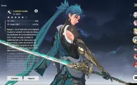 Wuthering Waves Jiyan + arma + jinhsi+verina c2 conta LVL 52
