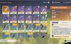 Keqing C1 e klee + lança celestial AR46