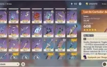 CONTA GENSHIN 10 PERSONAGENS 5* 4 ARMAS 5* DUAS ARMAS DO PAS