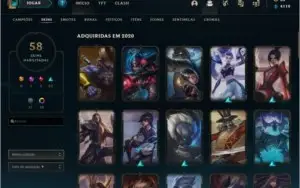 CONTA LEAGUE OF LEGENDS EX D2 SEASON 2020 ATUAL D3