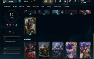 Diamante 4 com 40 Champs e 12 Skins + 2 Fragmentos