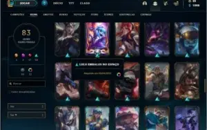 Conta ouro 4 com 91 champs e 83 skins ( 2 Prestigios )