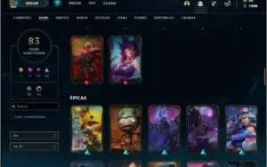 Conta ouro 4 com 91 champs e 83 skins ( 2 Prestigios )
