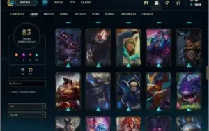 Conta ouro 4 com 91 champs e 83 skins ( 2 Prestigios )