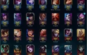CONTA LOL 44 SKINS 124 CHAMPS LVL 285