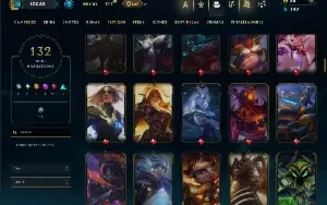 Unranked com 95 Champs e 132 Skins ( JG / TOP / ADC )