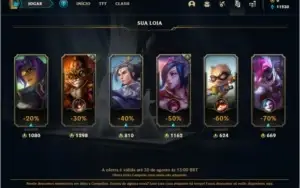 Conta ouro 4 baratinha com 22 champs e 3 skins (1 Ultimate)