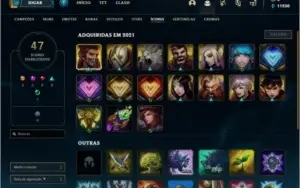 Conta ouro 4 baratinha com 22 champs e 3 skins (1 Ultimate)