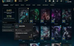 Platina 2 com TODOS os champs e 149 Skins ( MAIN ADC / SUP )