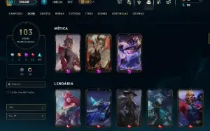Ferro 1 com 95 Champs e 103 Skins ( ADC / MID )