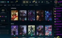 Hand level 44 skins, 67 champs