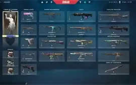 CONTA VALORANT PLATINA COM VARIAS SKINS