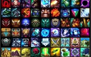 Conta P2 season passada G5 37 Skins faltando 29 Campeões.