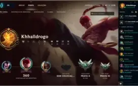 Conta P2 season passada G5 37 Skins faltando 29 Campeões.